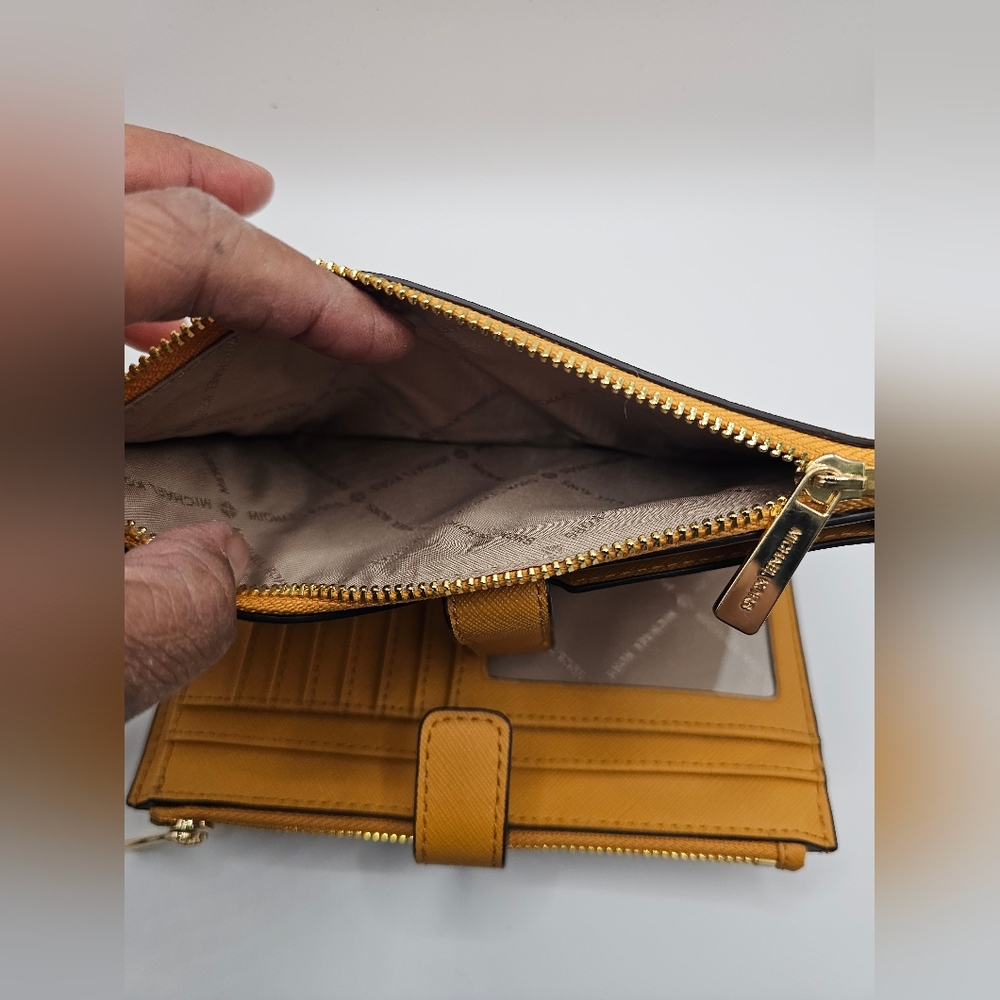 Michael Kors Gold Double Zip Wallet Wristlet - Picture 5 of 11